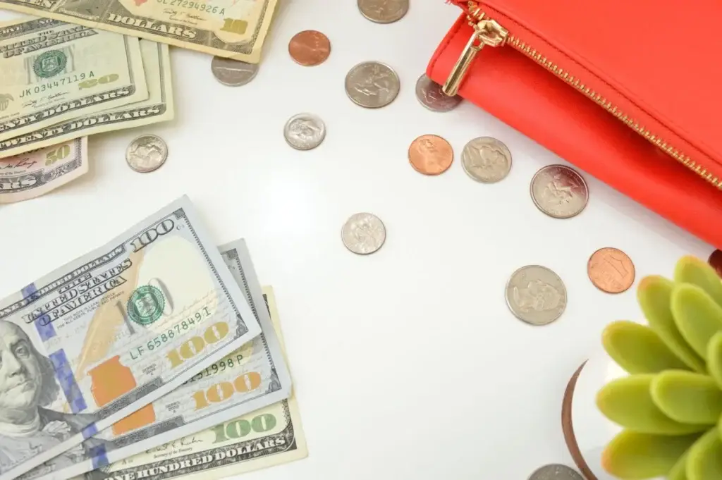 travel nurse money flat lay photo