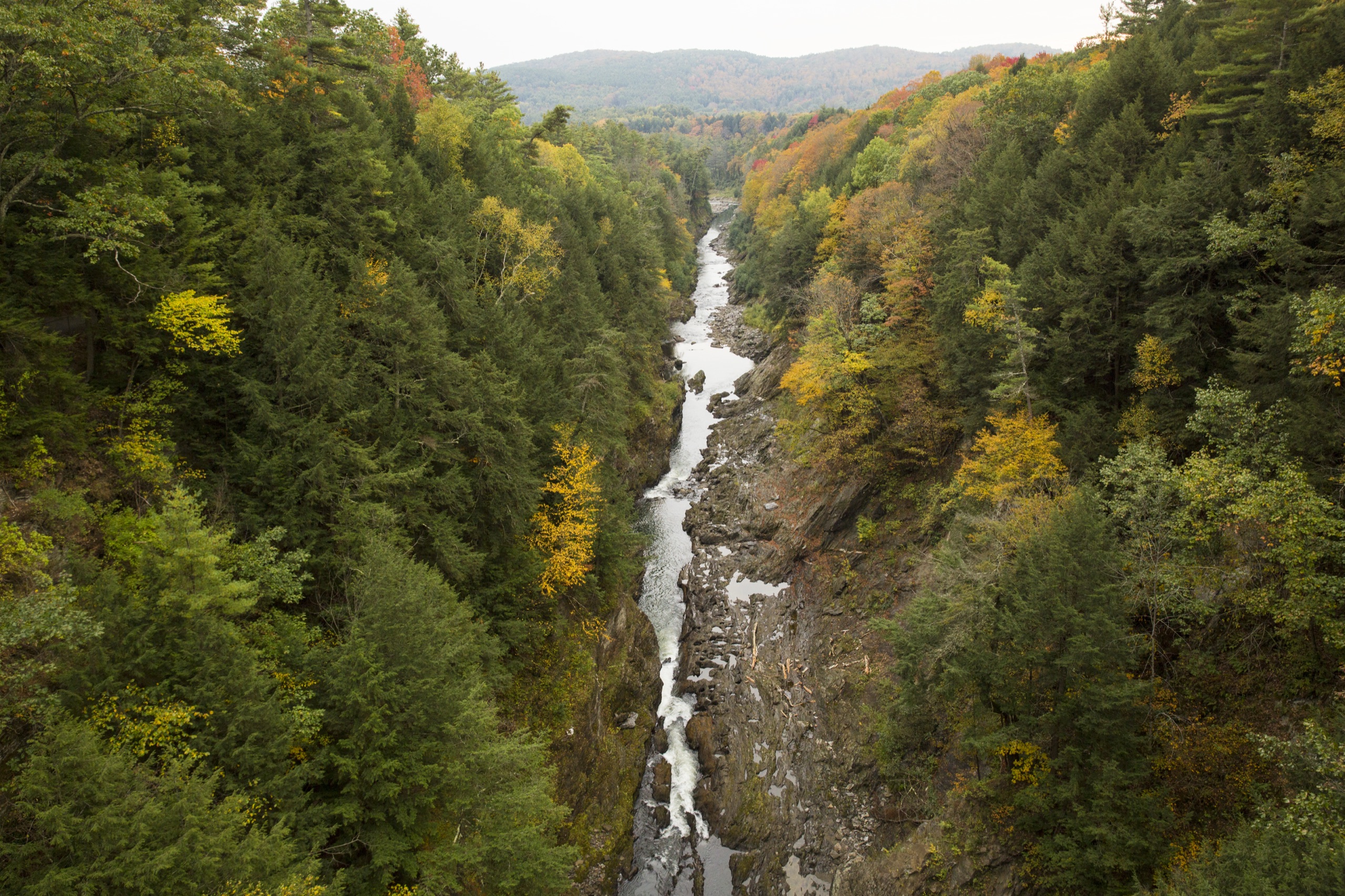 Quechee Gorge, a significant natural landmark located in Vermont. 
