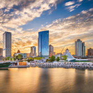 Milwaukee, Wisconsin, USA, city skyline. Milwaukee, Wisconsin, city skyline.