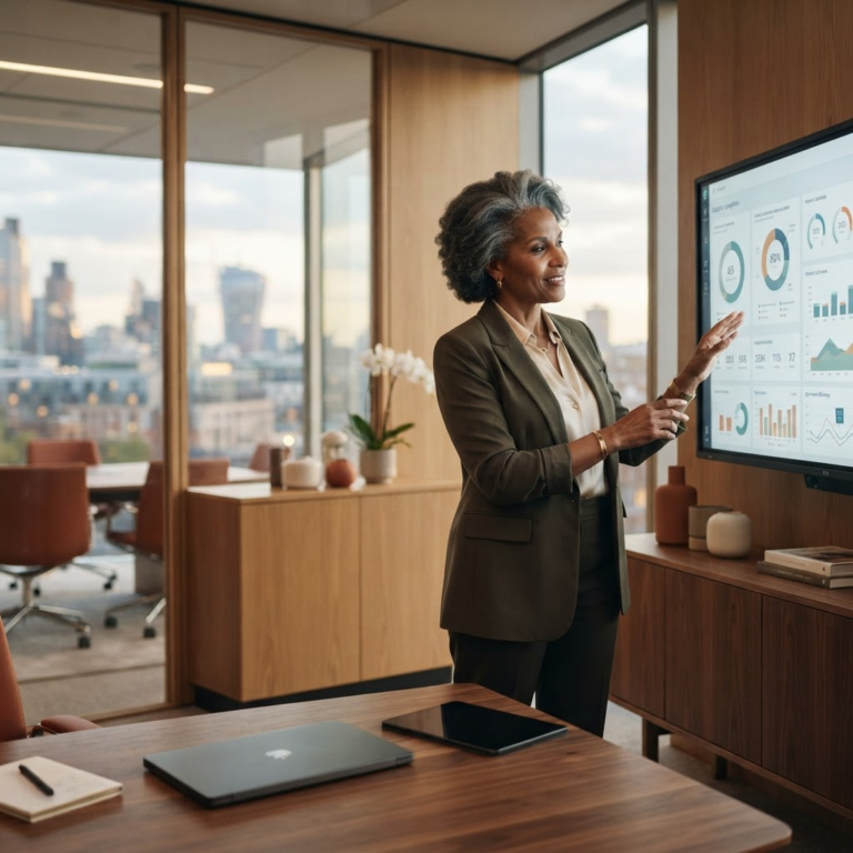 executive using technology